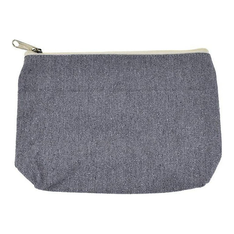 Recycled Canvas Zipper Pouch 8 Inch