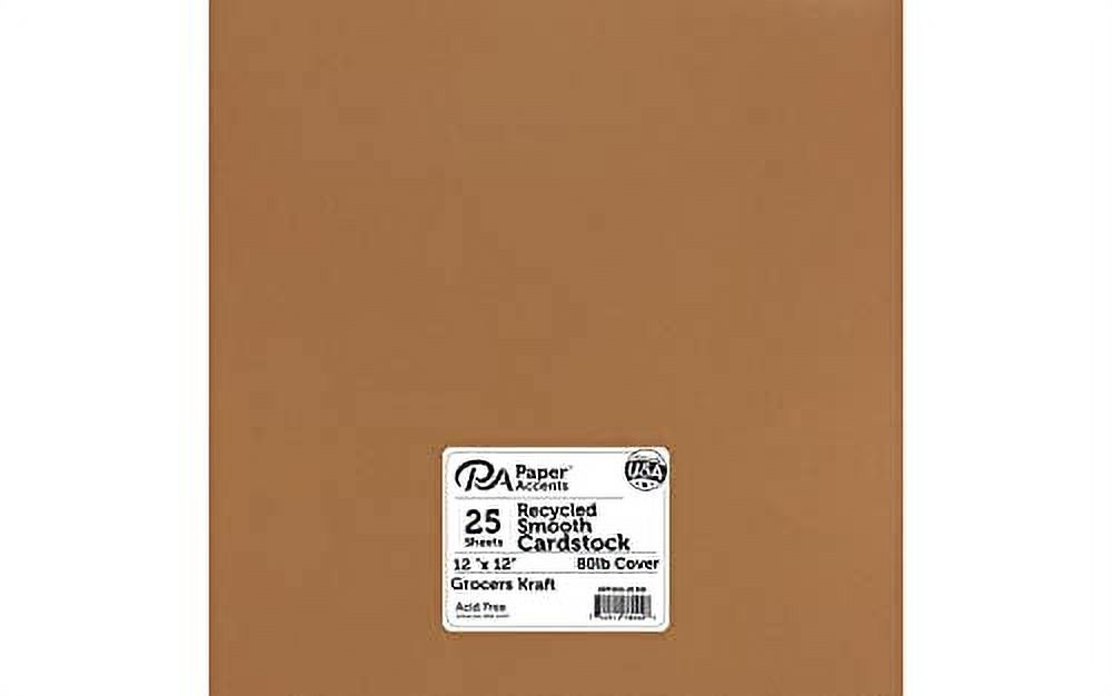 Recycled Cardstock 12" x 12" Dijon, 80lb Colored cardstock for Card