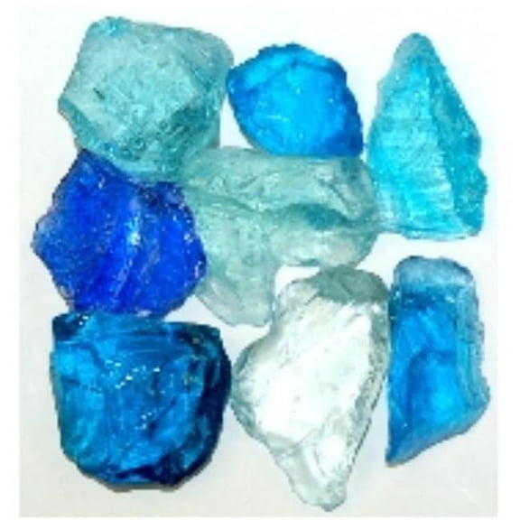 Recycled Chunky Glass, Caribbean Mix - Medium - 0.5-1 in. - 3 lbs
