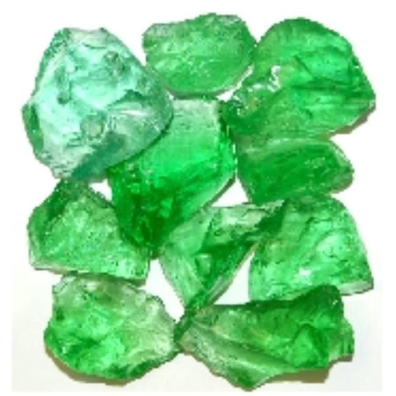 Recycled Chunky Glass, Crystal Green - Medium - 0.5-1 in. - 10 lbs