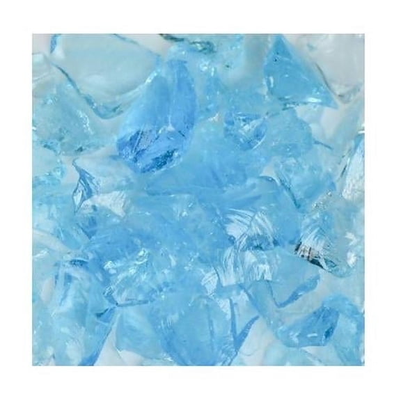 Recycled Chunky Glass, Crystal Turquoise - Medium - 0.5-1 in. - 5 lbs