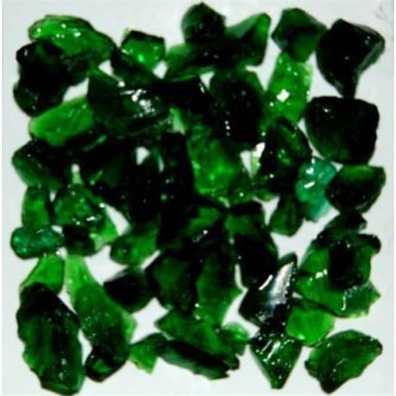 Recycled Chunky Glass, Dark Green - Size 1 - 0.13-0.25 in. - 10 lbs