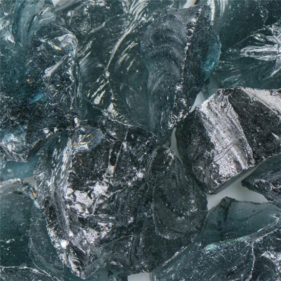 Recycled Chunky Glass, Gray - Medium - 0.5-1 in. - 3 lbs