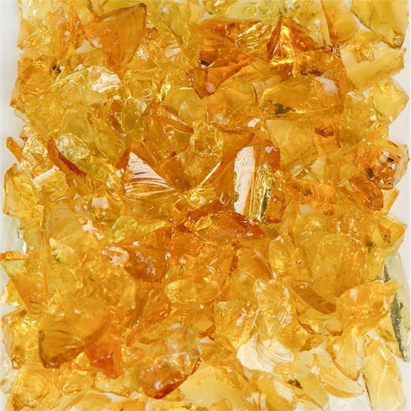 Recycled Chunky Glass, Honey Lemon - Size 1 - 0.13-0.25 in. - 3 lbs