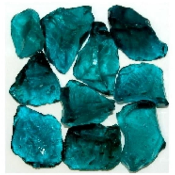 Recycled Chunky Glass, Teal - Medium - 0.5-1 in. - 5 lbs