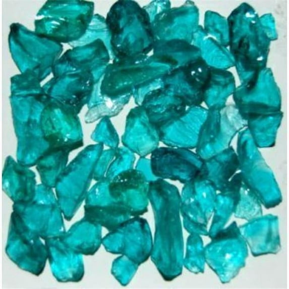 Recycled Chunky Glass, Teal - Size 1 - 0.13-0.25 in. - 50 lbs