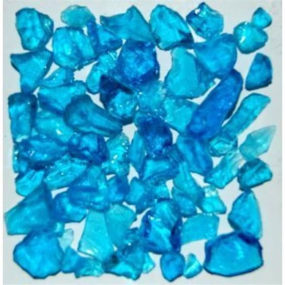 Recycled Chunky Glass, Turquoise - Size 1 - 0.13-0.25 in. - 50 lbs