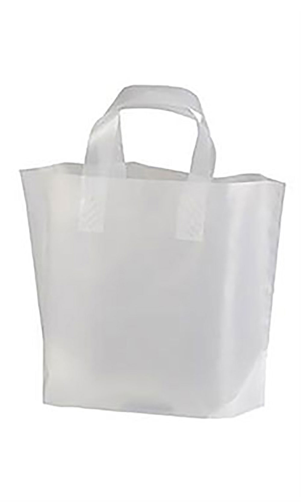 Recycled Clear Frosted Plastic Shopping Bags 12