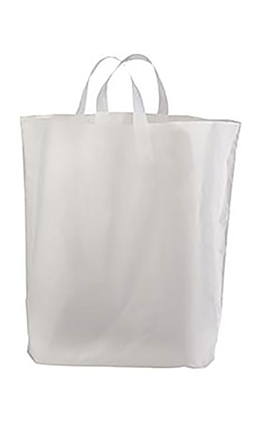 16 x 6 x 15 Clear Frosted Plastic Tote Bags - 3.5 Mil