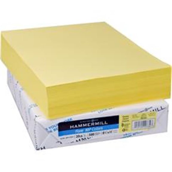 Recycled Colored Paper, 20lb, 8.5 x 11, Canary, 500 Sheets-Ream