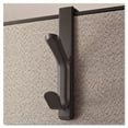 thumbnail image 1 of Recycled Cubicle Double Coat Hook, Plastic, Charcoal | Bundle of 5 Each, 1 of 3