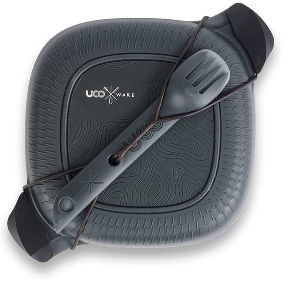 Recycled ECO 5-Piece Camping Mess Kit with Bowl, Plate, Switch Spork Utensil Set