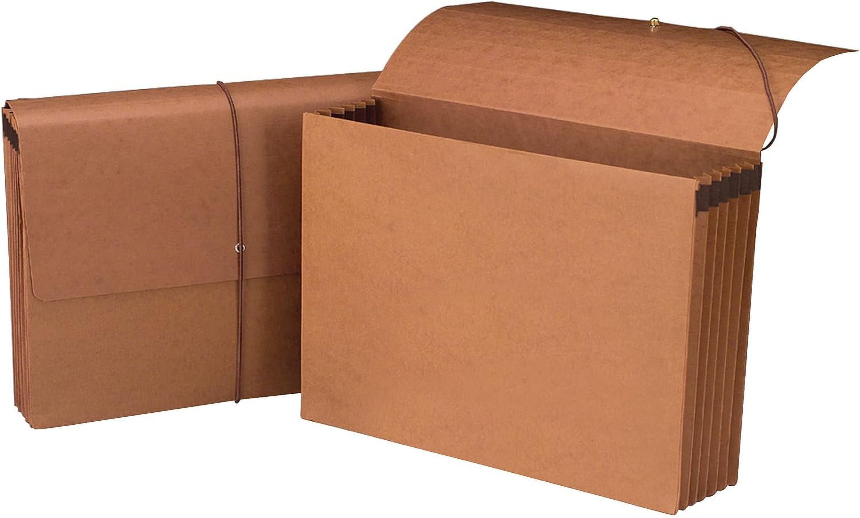 Recycled expanding file wallet with flap and cord closure reinforced