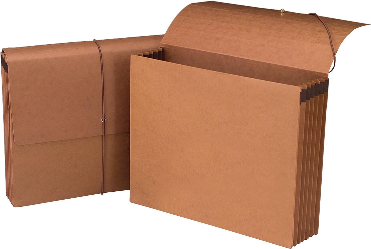 Recycled Expanding File Wallet With Flap And Cord Closure, Reinforced