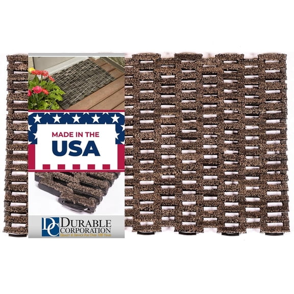 Recycled Fabric Tire-Link Outdoor Entrance Mat, 20" x 30"