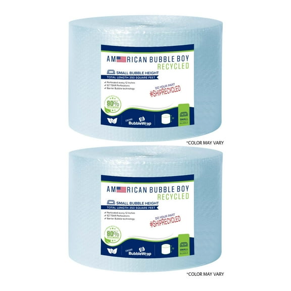 Recycled Grade - 12" Small (1/8) American Bubble Boy Bubble Wrap- 700 Square feet