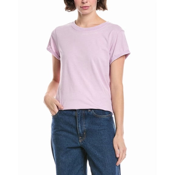 Recycled Karma womens  Distressed T-Shirt, s, Purple