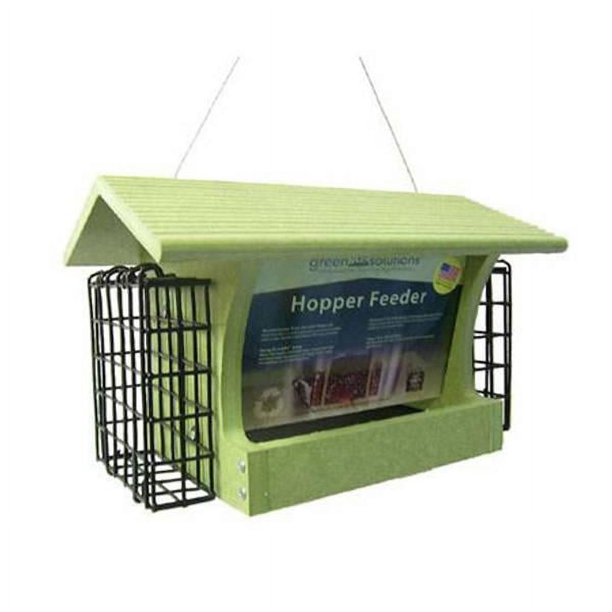 Recycled Medium Hopper Bird Feeder with Suet Cages