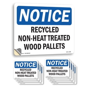 Recycled Non OSHA Notice Vinyl Decal Label 5 Inch x 3.5 Inch - 10 Pack