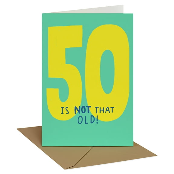 Recycled Paper Greetings 50th Birthday Card (50 Is Not That Old)