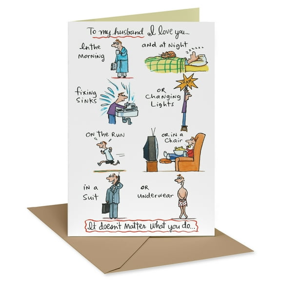 Recycled Paper Greetings Birthday Card for Husband (I Love You)