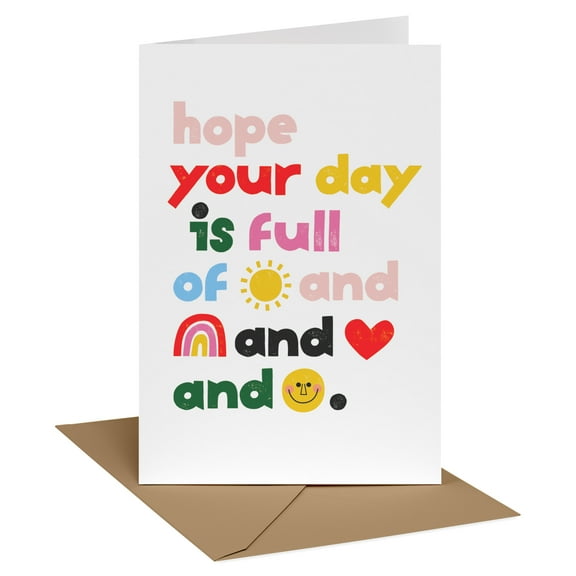 Recycled Paper Greetings Blank Thinking of You Card for Friend (Day Full of Sunshine)