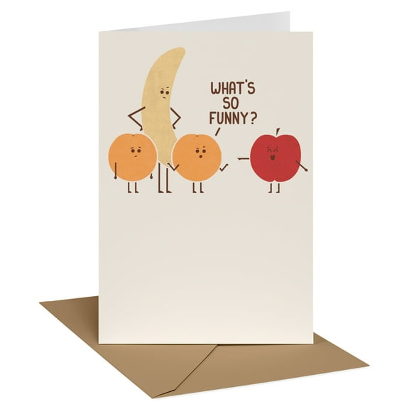 Recycled Paper Greetings Funny Birthday Card (What's So Funny Apple)