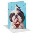 thumbnail image 1 of Recycled Paper Greetings Funny Birthday Card for Anyone (Shitzu with Cupcake), 1 of 3