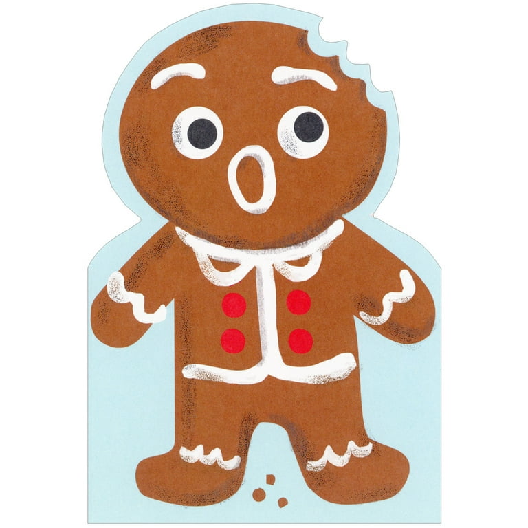 Recycled Paper Greetings Gingerbread Man with Bite Mark Humorous