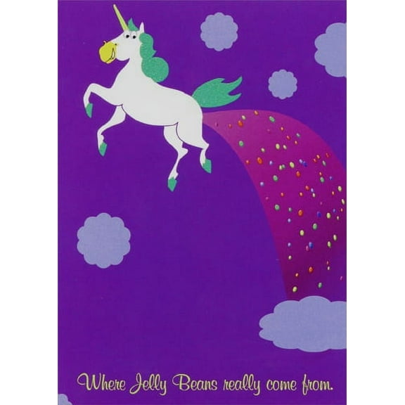 Recycled Paper Greetings Jellybean Unicorn Funny Easter Card