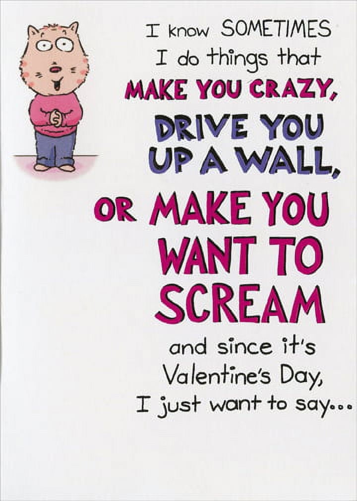 Recycled Paper Greetings Make You Crazy Funny Valentine's Day Card