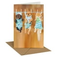 thumbnail image 1 of Recycled Paper Greetings New Baby Card (Puppies in Onesies), 1 of 3