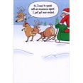 thumbnail image 1 of Recycled Paper Greetings Reindeer Got Rear Ended Funny / Humorous Christmas Card, 1 of 2