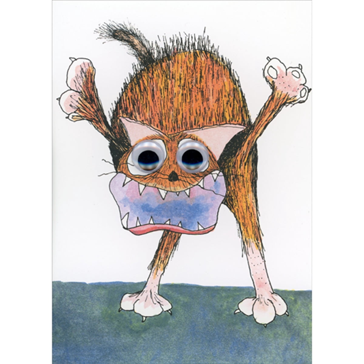 St. Patrick's Day Card - Green Kitten Farting A Rainbow | Recycled Paper Humorous Greeting Card