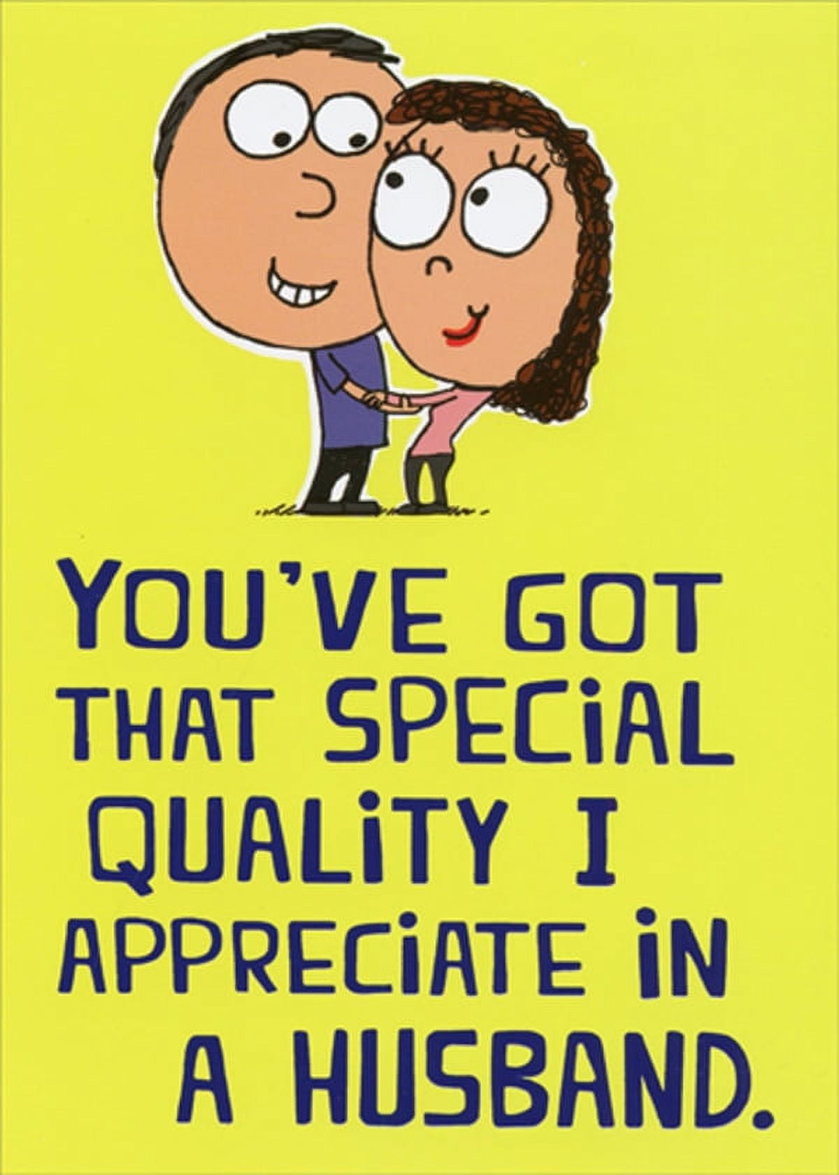 Recycled Paper Greetings Special Quality: Couple Hugging Funny / Humorous Father's Day Card for Husband