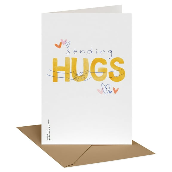 Recycled Paper Greetings Thinking of You Card for Friend (Sending Hugs)
