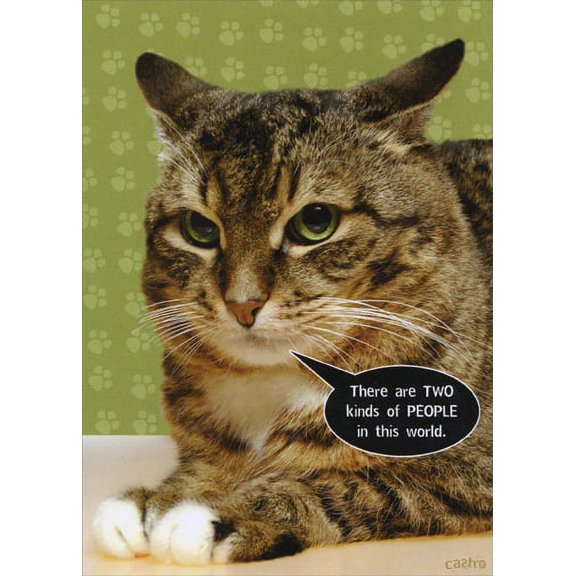 Recycled Paper Greetings Two Kinds of People Cat Just For Laughs Funny Greeting Card