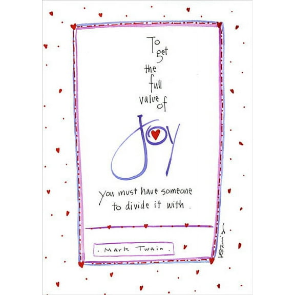 Recycled Paper Greetings Value of Joy Sweetest Day Card