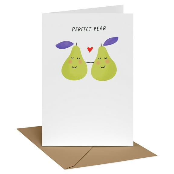 Recycled Paper Greetings Wedding Card for Couple (Perfect Pear)