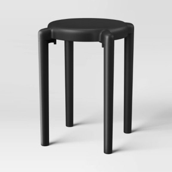 Recycled Plastic Accent Side Table Black