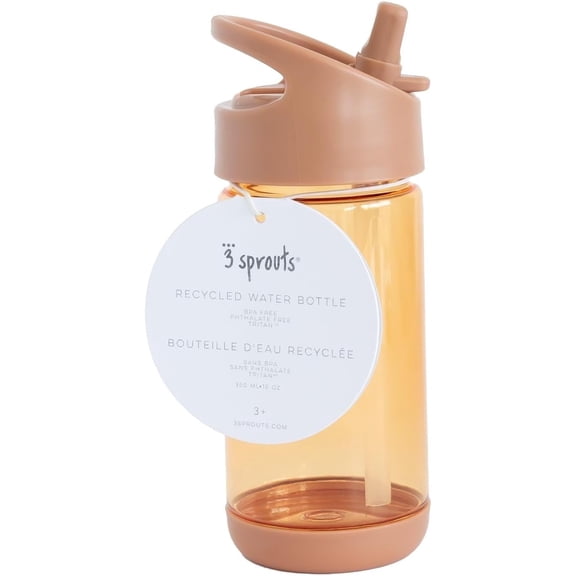 3 Sprouts Recycled Plastic Water Bottle - Rust