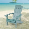 thumbnail image 1 of Recycled Plastic Weather Resistant Outdoor Patio Adirondack Chair in Lake Blue, 1 of 1