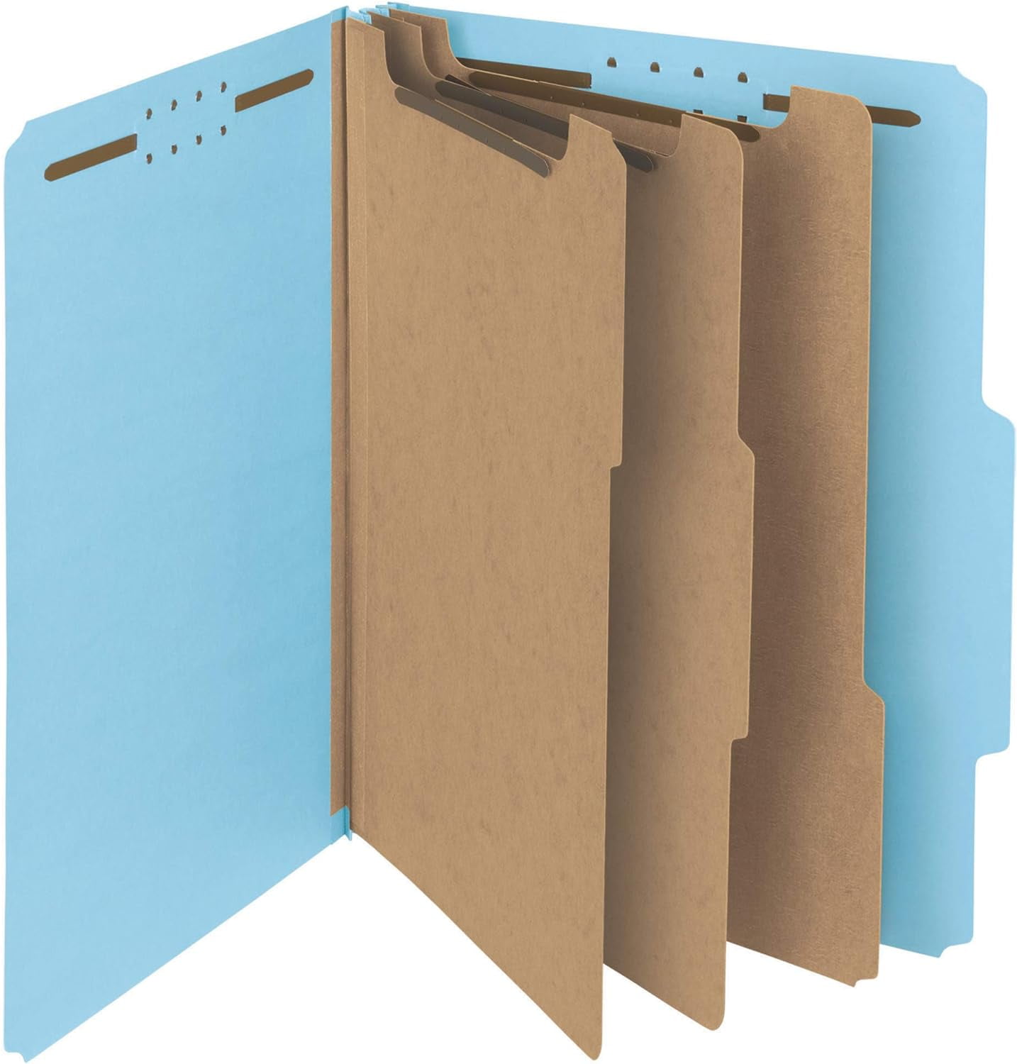 Recycled Pressboard Classification File Folder, 3 Dividers, 3
