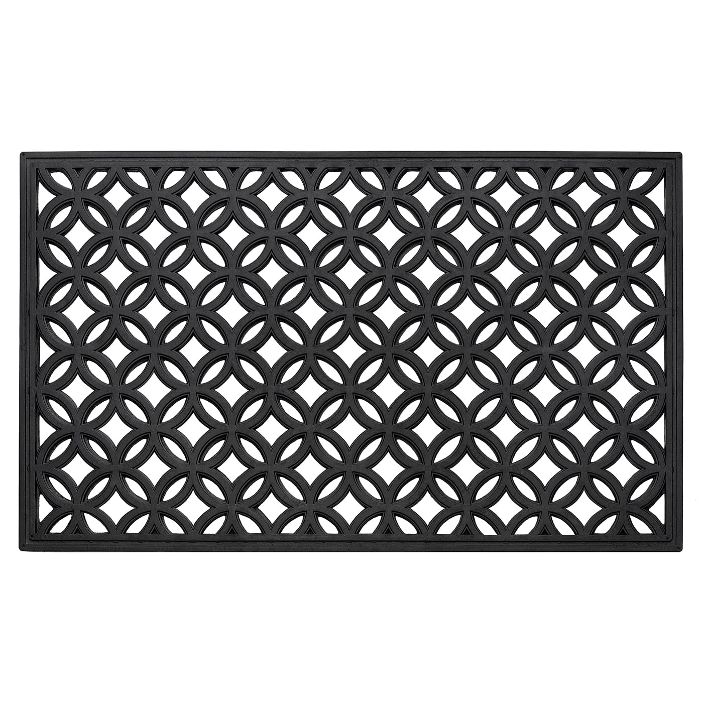 Lattice Pattern Recycled Rubber 30"x18" Outdoor Doormat