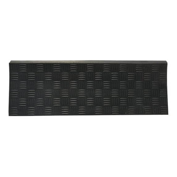 Recycled Rubber Step Mats 6-Pack - 9.75" x 29.75" Black Stair Treads - Non-Slip Outdoor Stair Mats - Eco-Friendly Rubber Entryway Mats