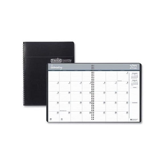 Recycled Ruled Monthly Planner 14-Month Dec.-Jan., 11 x 8.5, Black, 2021-2023
