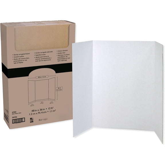 Recycled Single-Walled Tri-Fold Presentation Boards