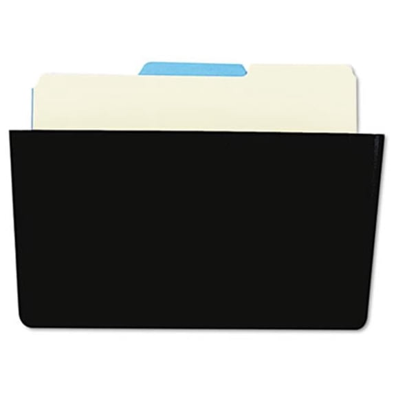 Recycled Wall File- Add-On Pocket- Plastic- Black