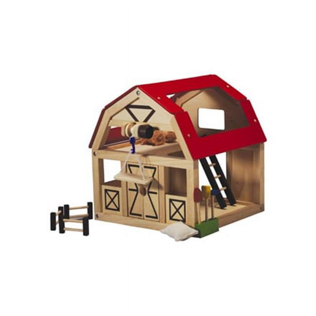 Plan Toys Bauer Puppe – 13 Cm, Mit Latzhose & Strohhut, Aus Nachhaltigem Holz