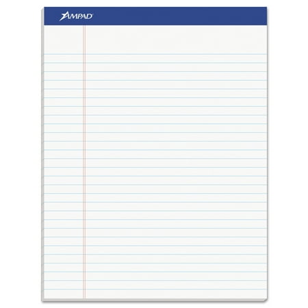 Ampad Recycled Writing Pads, 8 1/2 x 11 3/4, White, 50 Sheets, Dozen -TOP20170